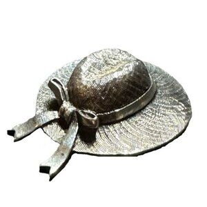 J.H. Breakell Solid Sterling Silver Hat Easter Bonnet Brooch Pin